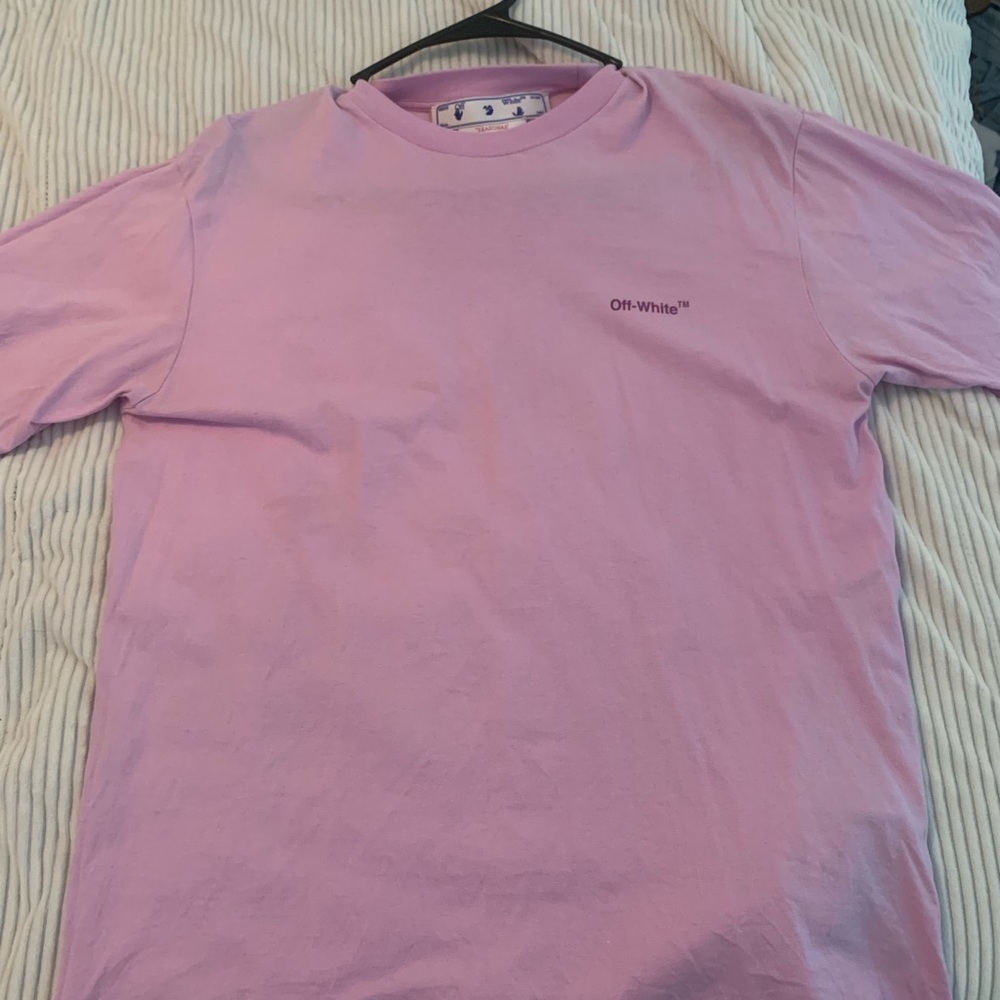 Off-White Light Pink Short Sleeve Tee